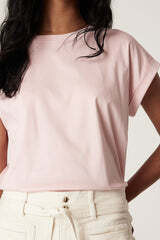 Pima Tee, Colour: Pale Pink, Size: 6