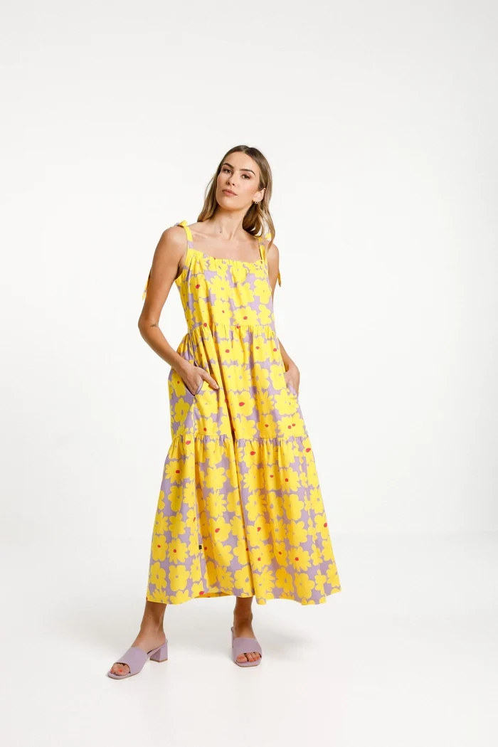 Tie Up Ziggy Dress, Colour: Tropicana, Size: 6