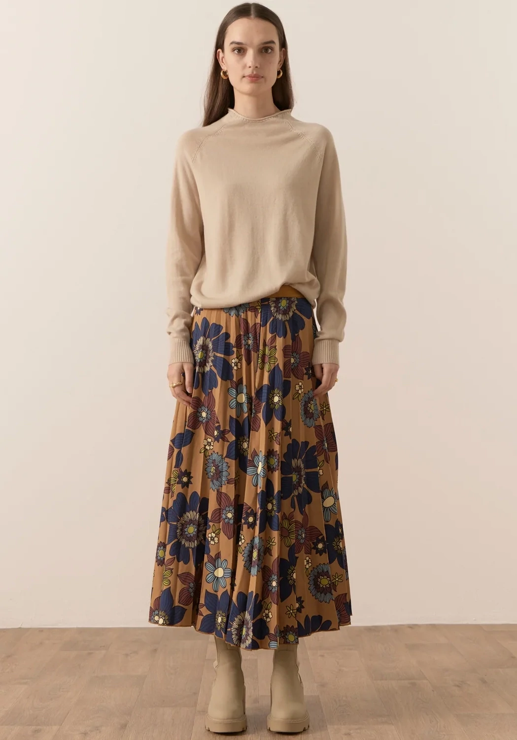 Tess Sunray Pleat Skirt, Colour: Tess print, Size: 8