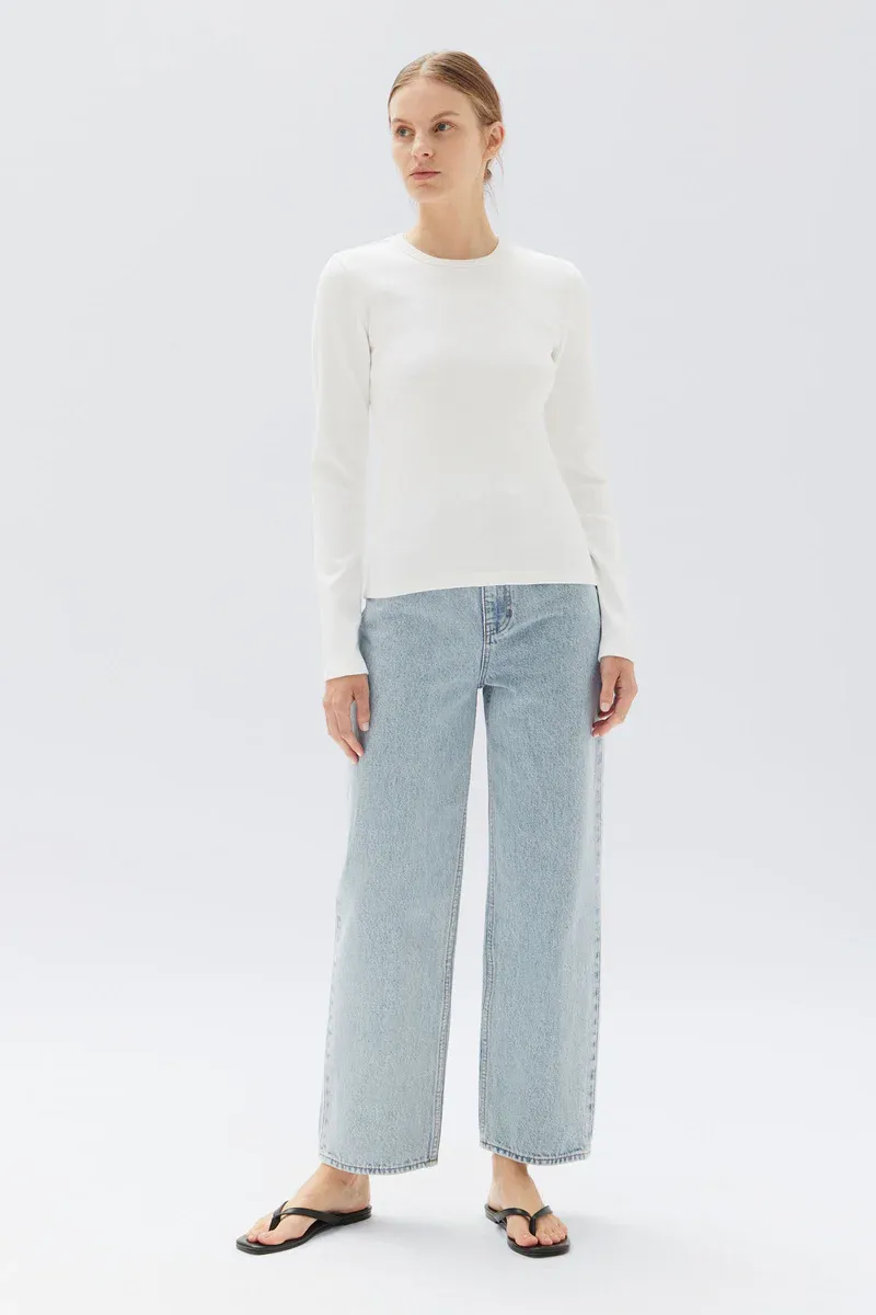 Miana Long Sleeve Top, Size: 6, Colour: White