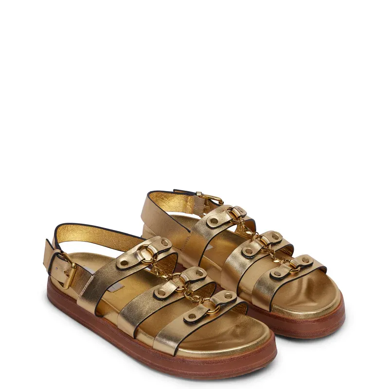 Moira Sandal - Gold Calf, Size: 36