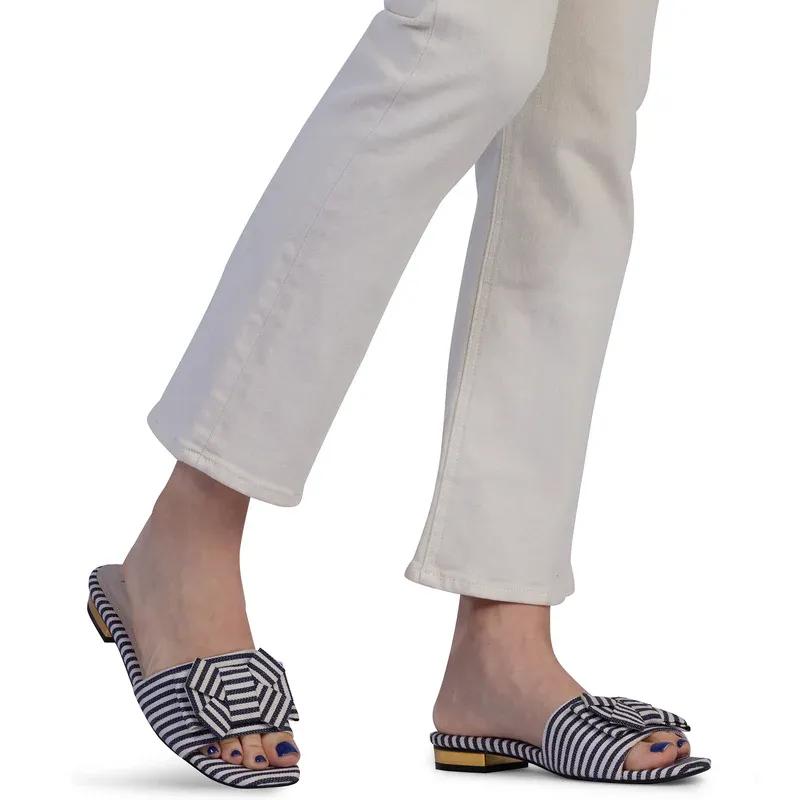 Etta Slide - Ink-Stripe, Size: 37
