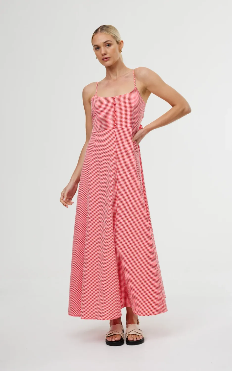 Mia Dress - Red Gingham