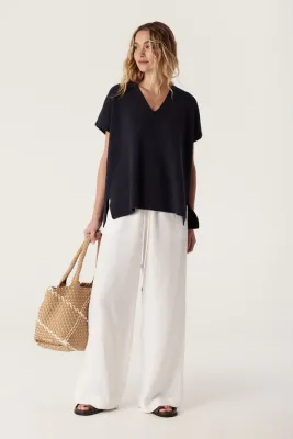Flax V Neck Top