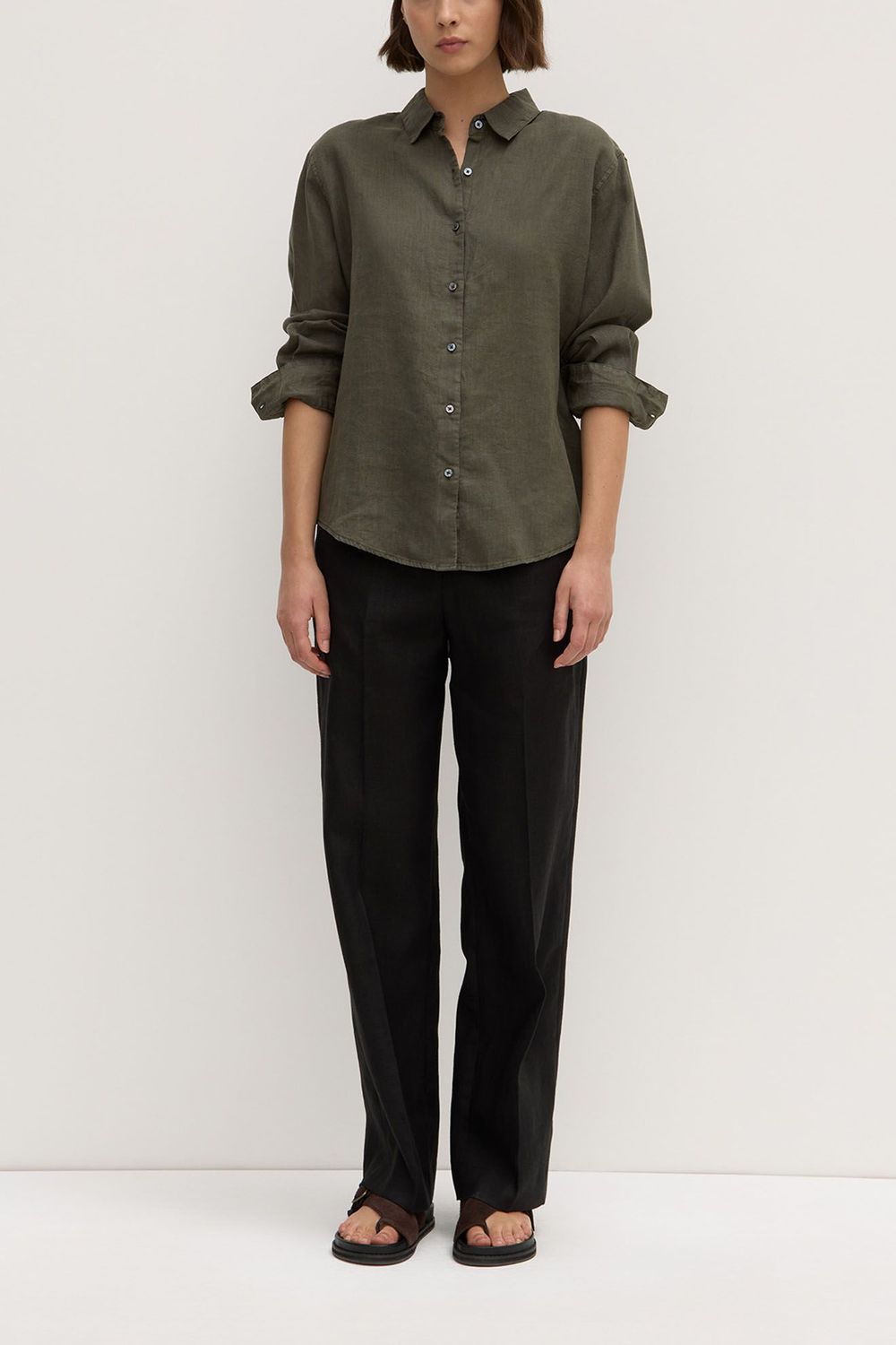 Xander Linen Shirt  L/S, Colour: Sorrel, Size: 6