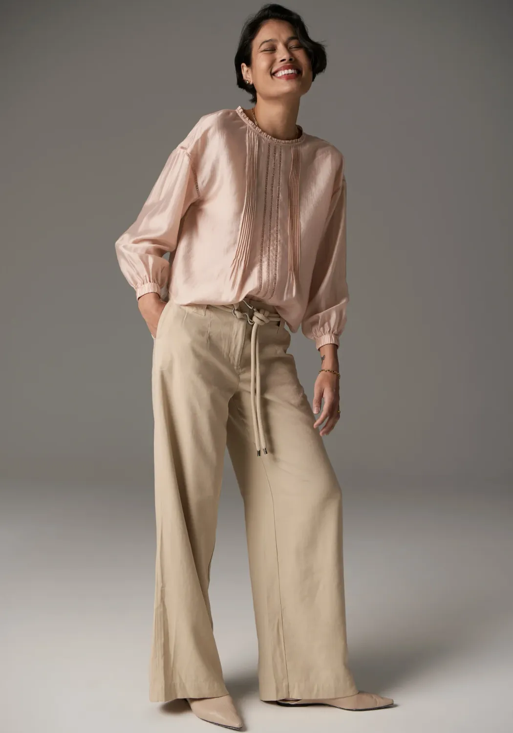 Rhea Pin Tuck Top