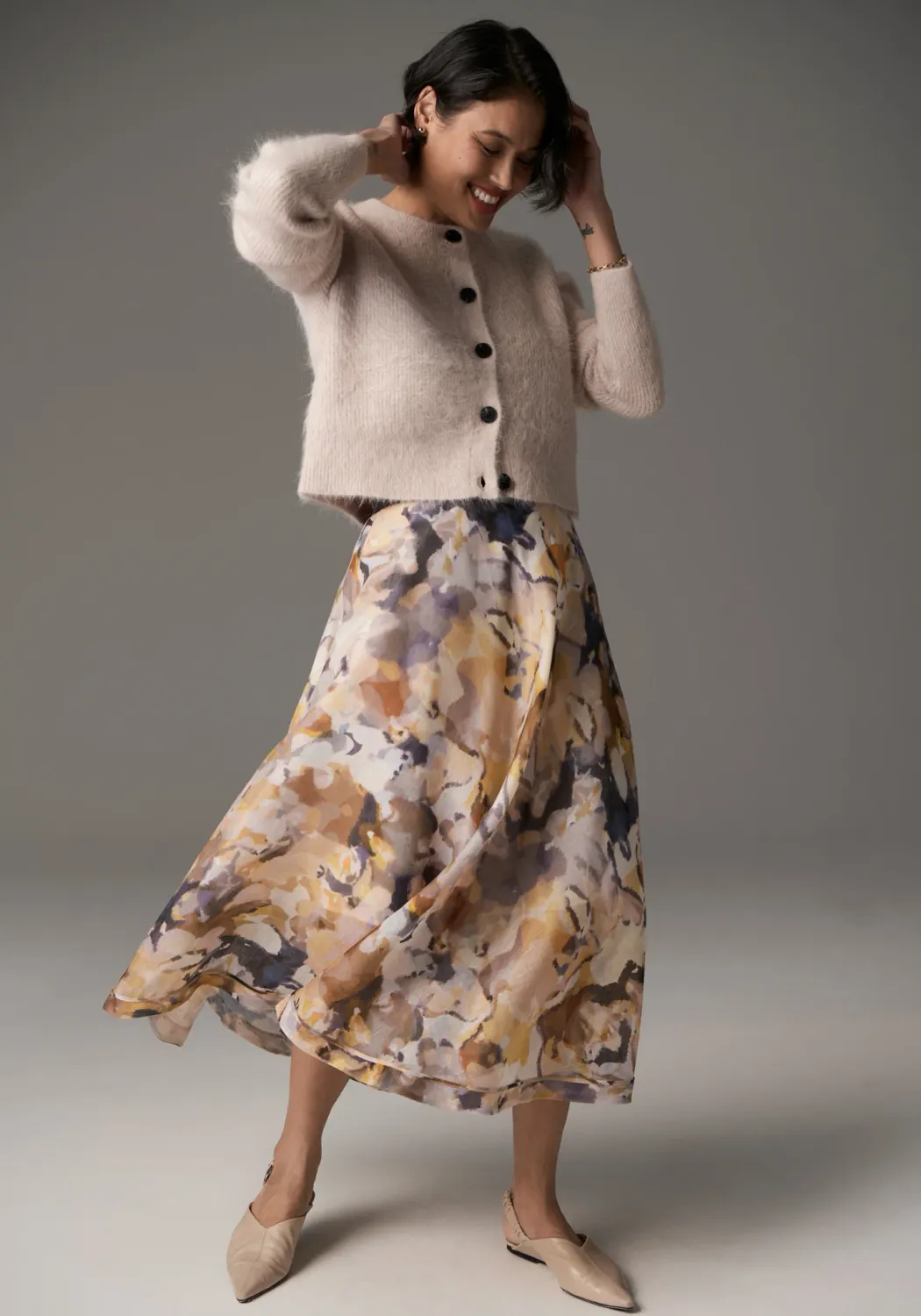 Collage Half Circle Skirt