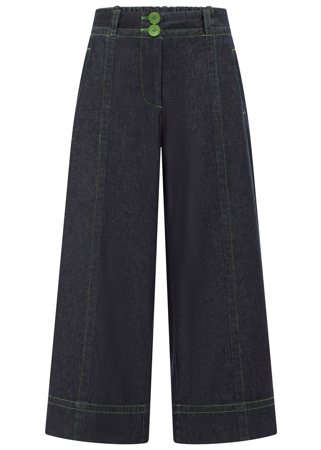 Raydel Denim Pant, Size: 10, Colour: Black Wash/Green