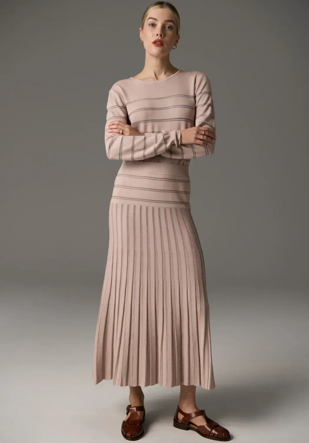 Gizelle Lurex Striped Knit