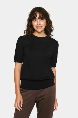 Mila SS Pullover (+ colours), Size: S, Colour: Black