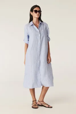 Pure Linen Shirt Dress