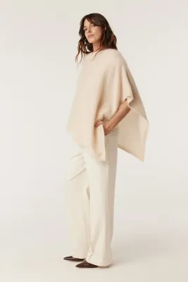 Brushed Pure Cashmere Poncho