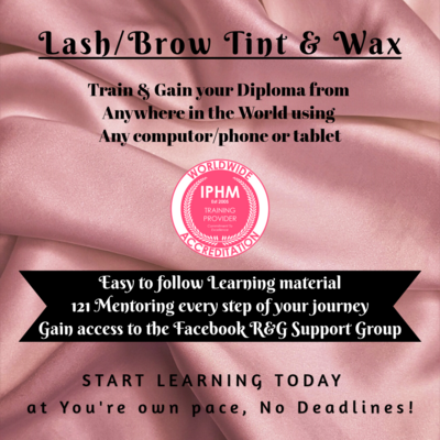 Lash/brow tint & wax online course