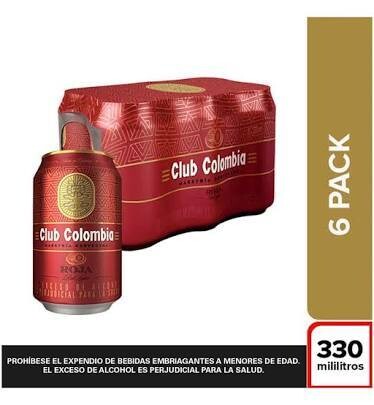 CLUB COLOMBIA ROJA LATA X6