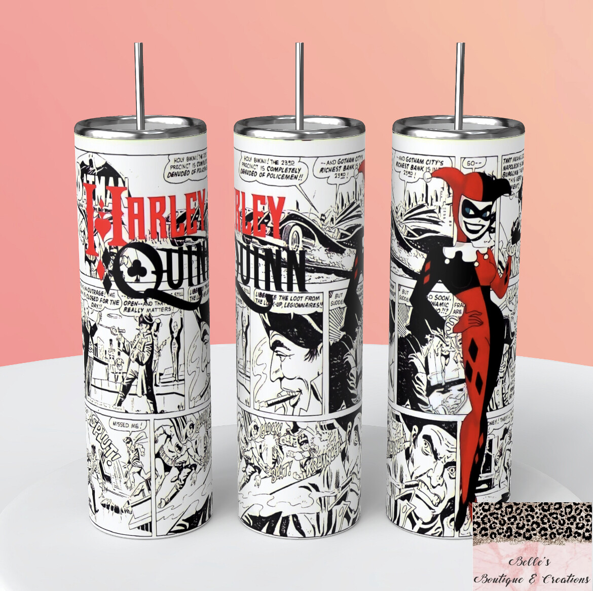 Harley Quinn Comic Tumbler