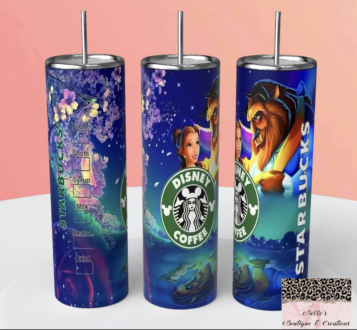 Beauty and the Beast Starbucks Tumbler