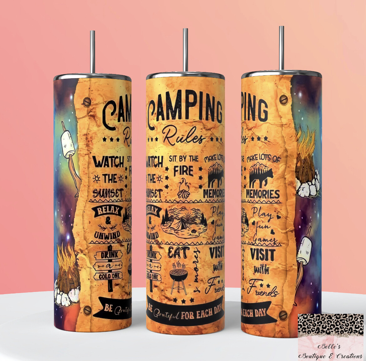 Camping Rules Tumbler