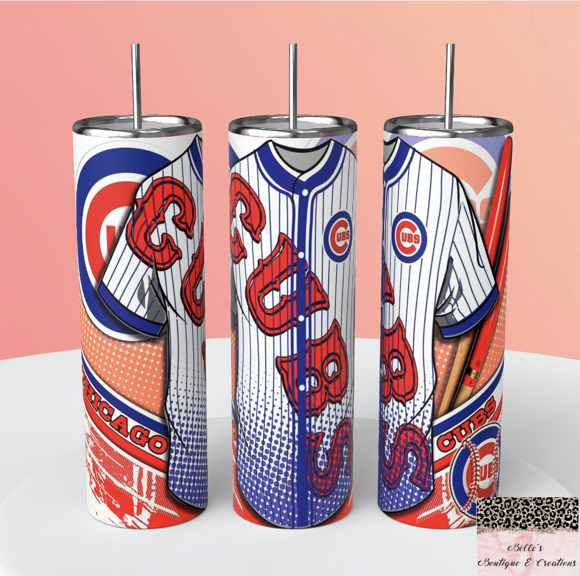 Cubs Baseball Tumbler