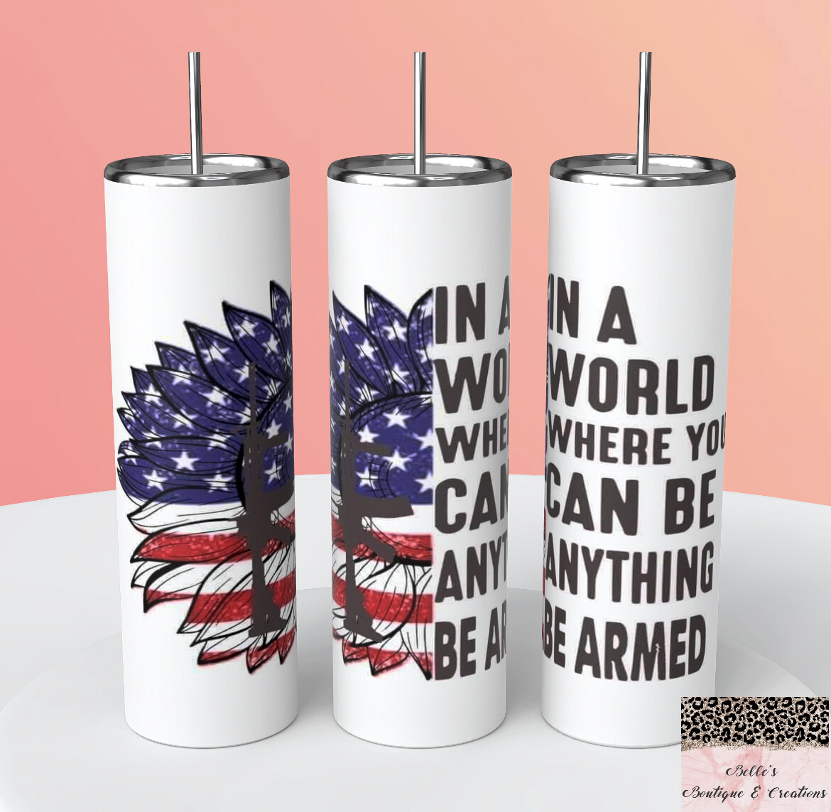 American Flag Tumbler