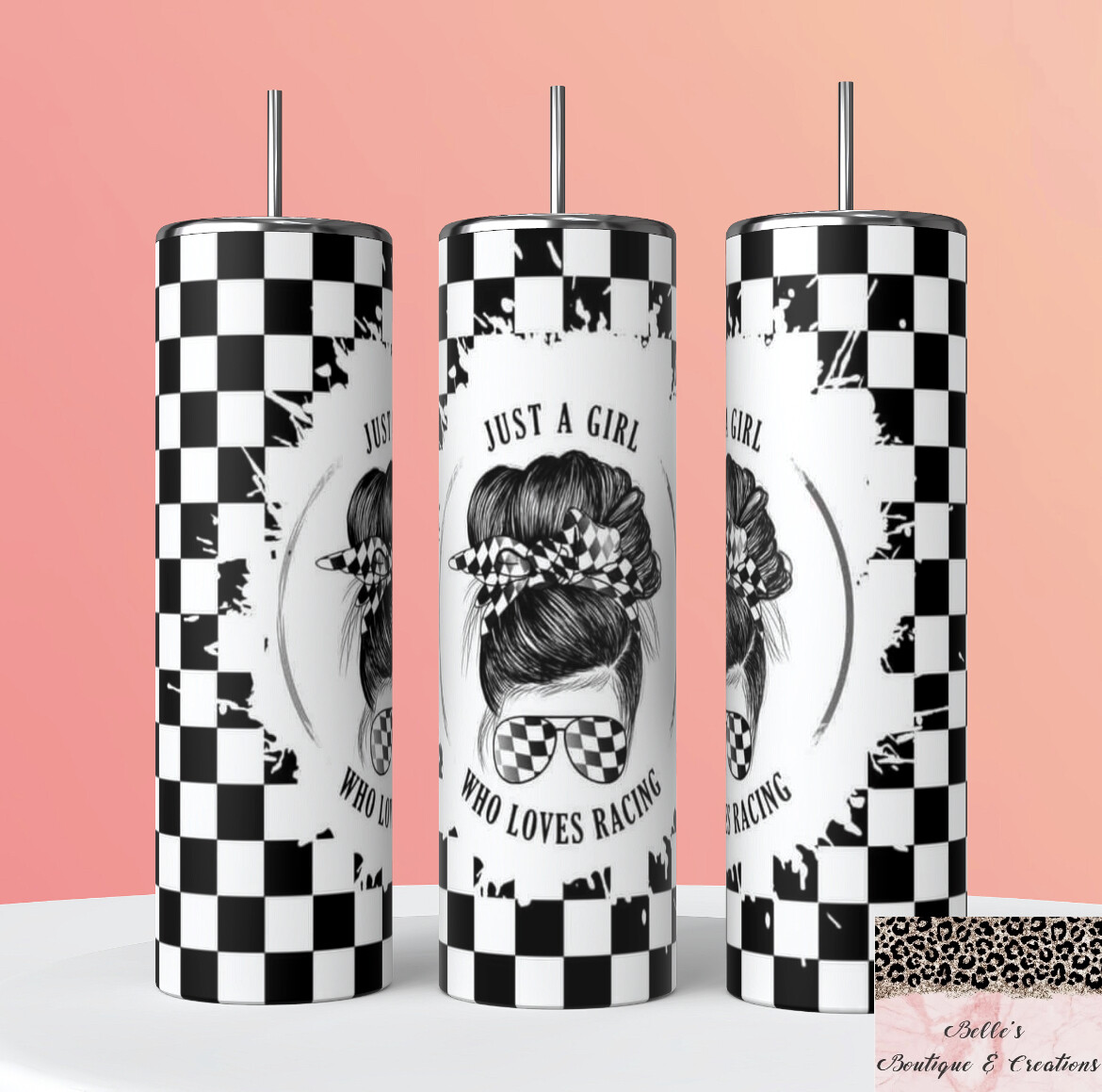 Just A Girl Who Loves Racing Tumbler