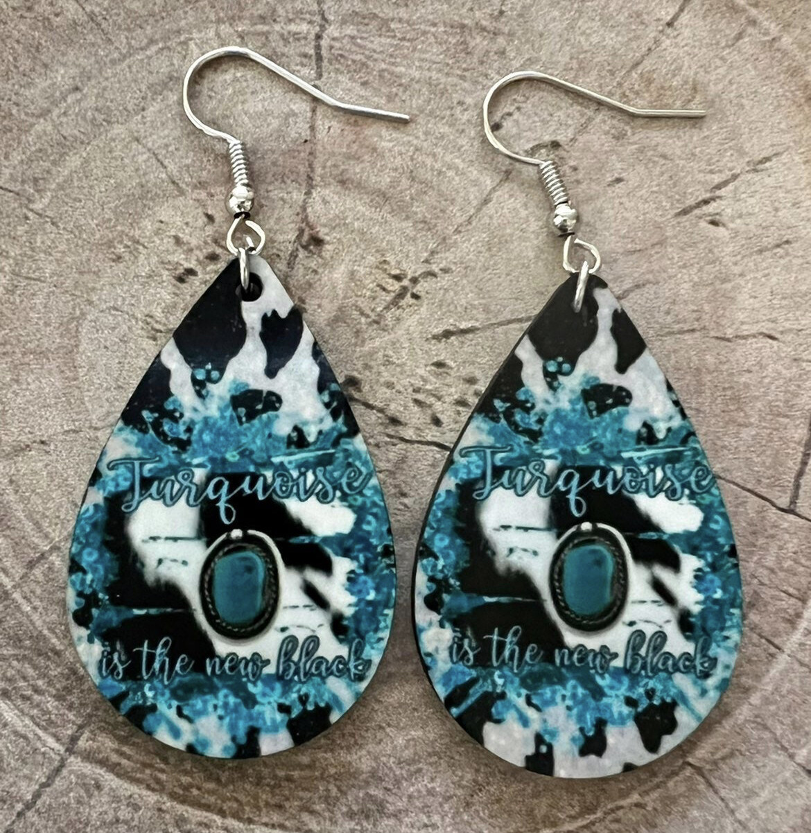 Turquoise Is The New Black Earrings