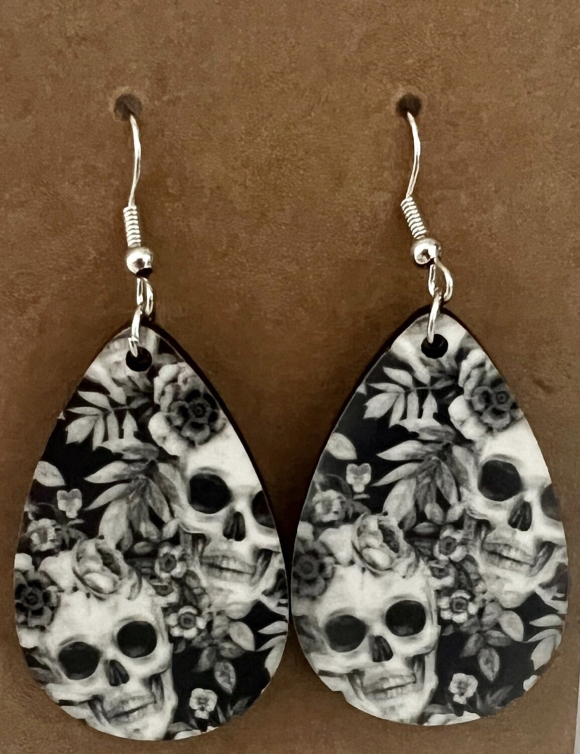 Skulls and Flowers Earrings