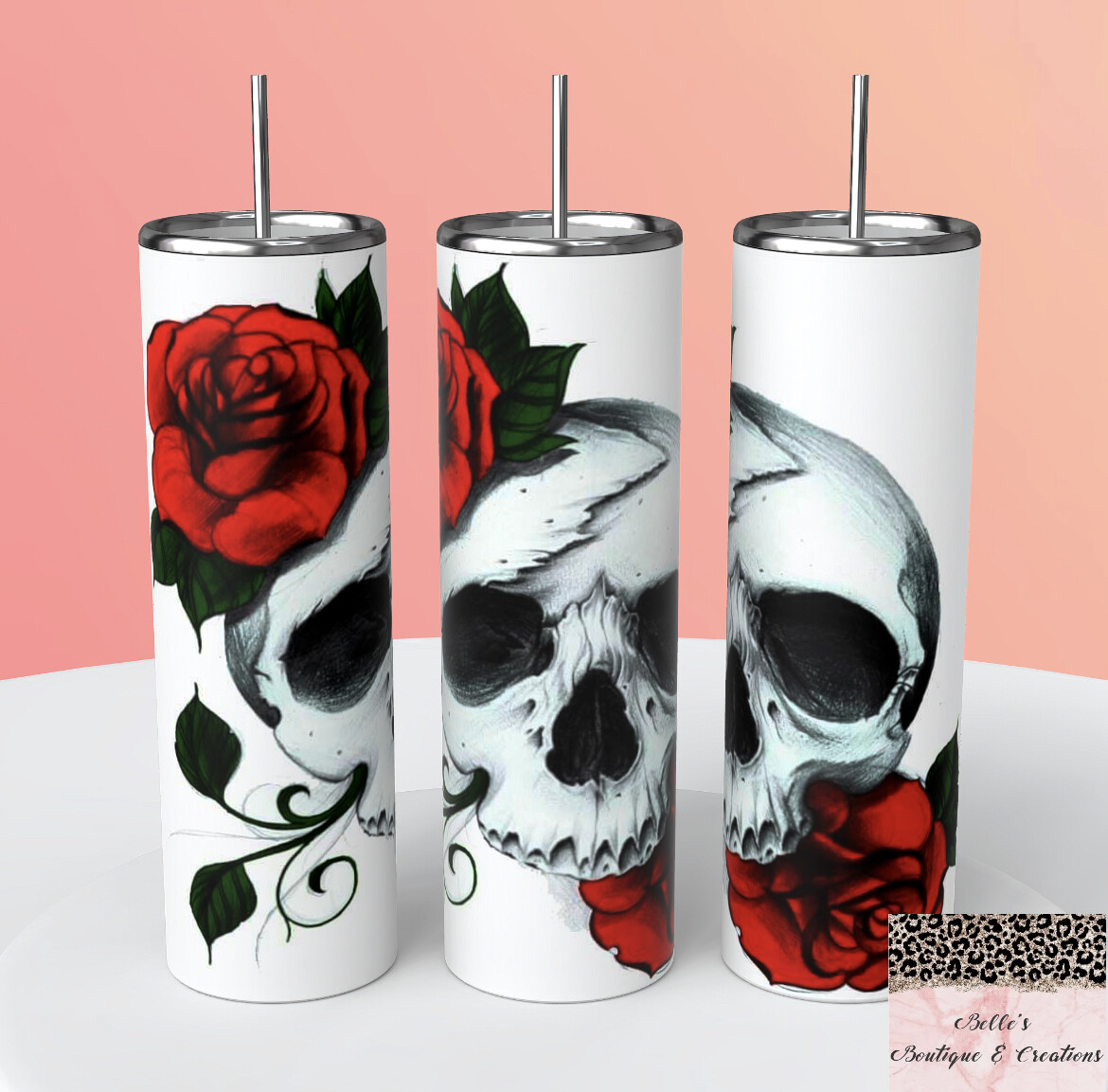 Skull and Roses Tumbler