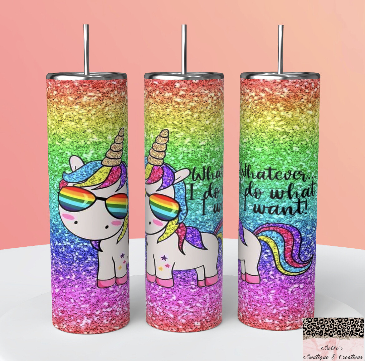 I Do What I Want Unicorn Tumbler
