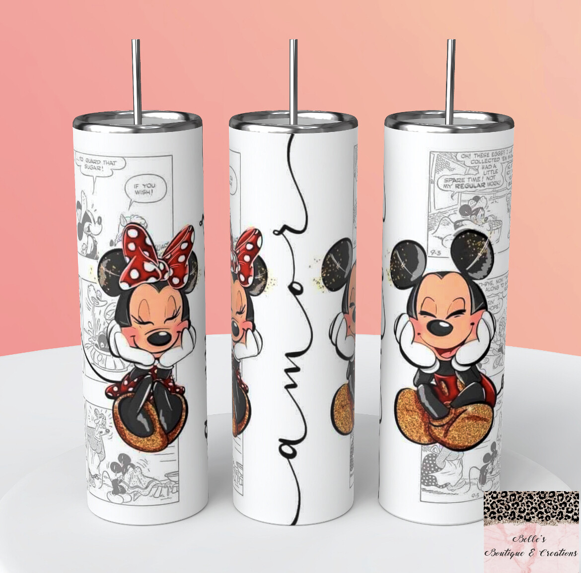 Mickey and Minnie Mouse Amor Tumbler