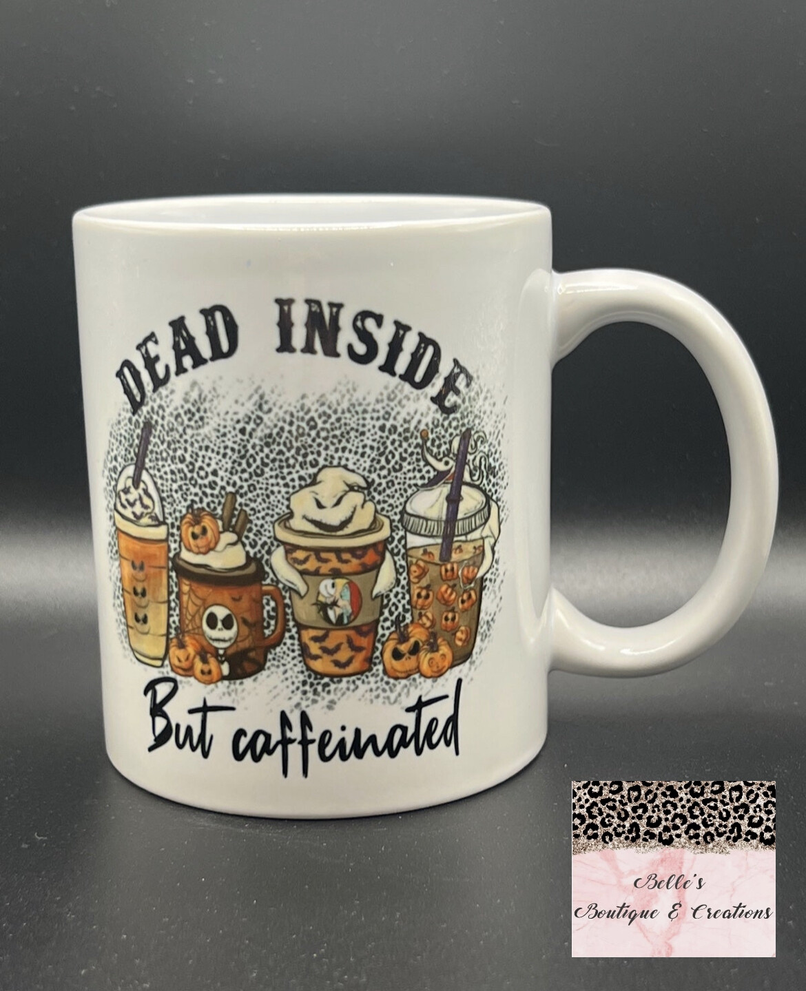 Dead Inside But Caffeinated Nightmare Before Christmas Mug