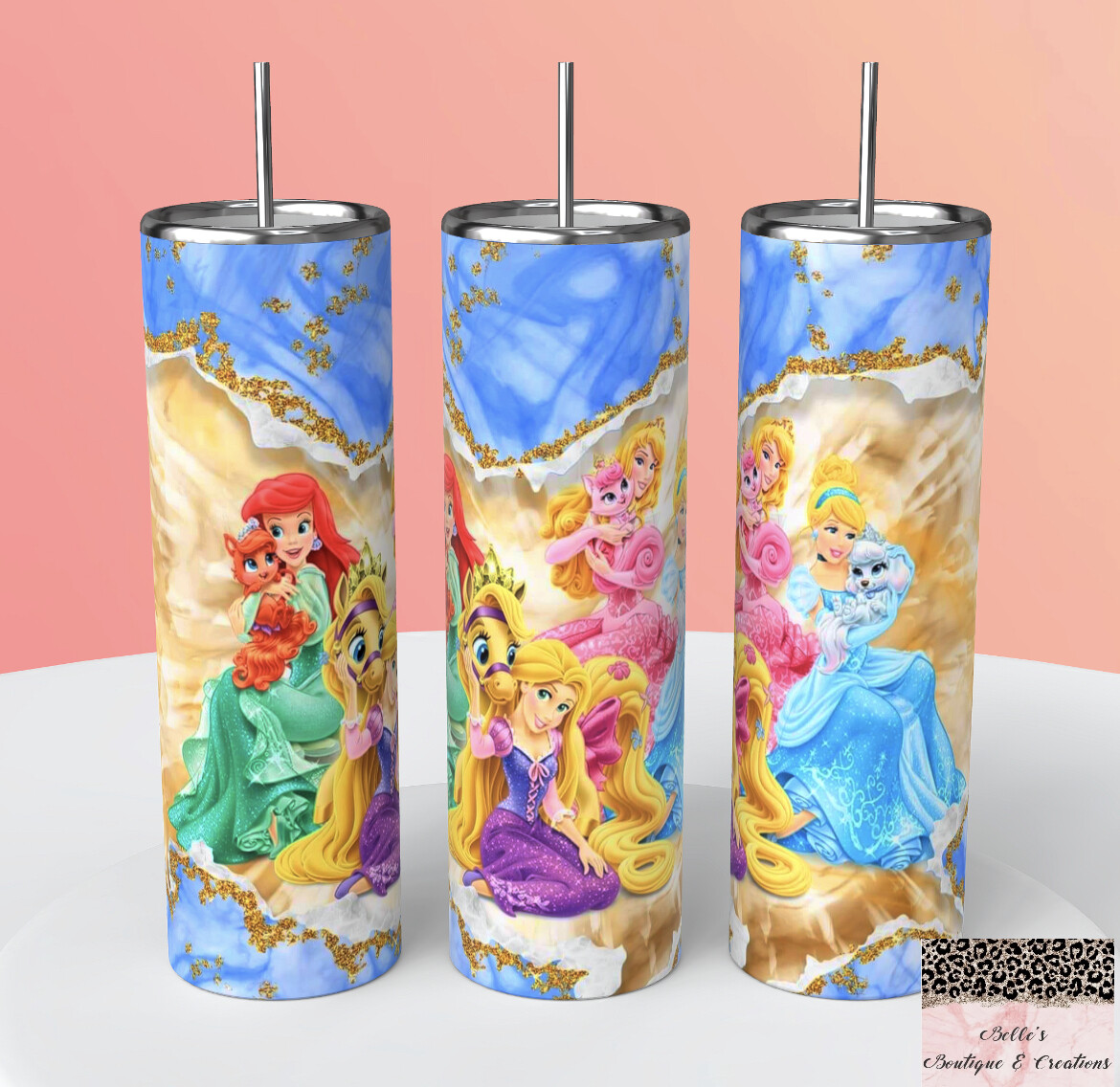 Princesses And Their Pets Tumbler