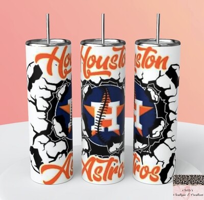 Houston Astros Baseball Tumbler