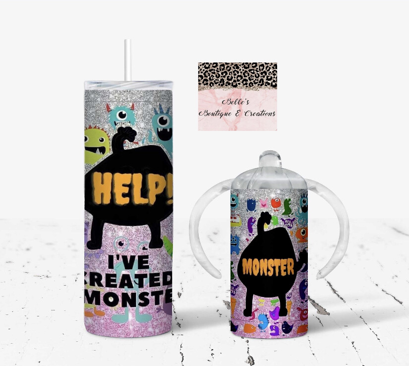 Monster Tumbler and Sippy Cup Set
