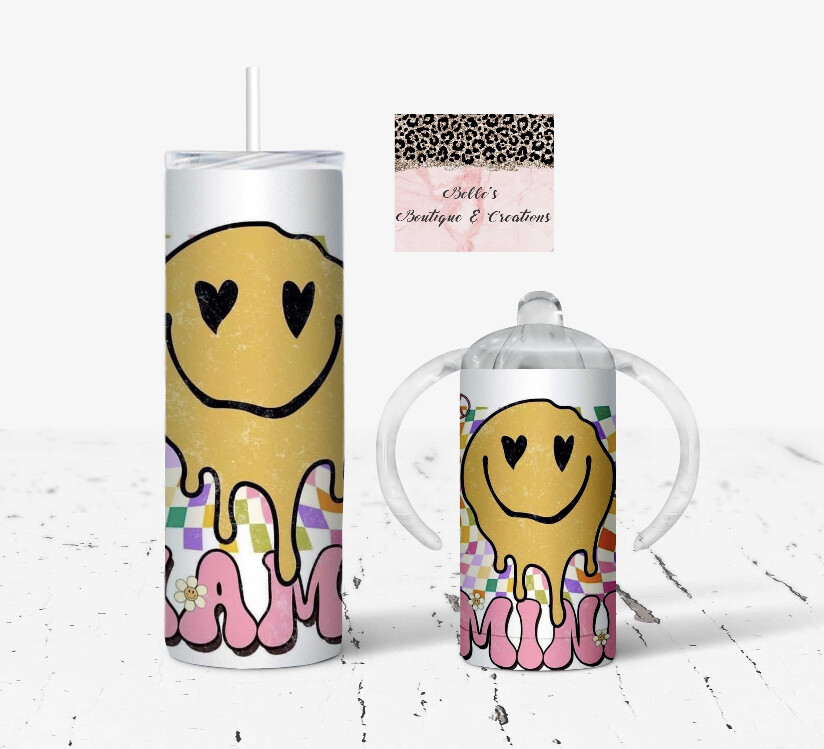 Face Tumbler and Sippy Cup Set