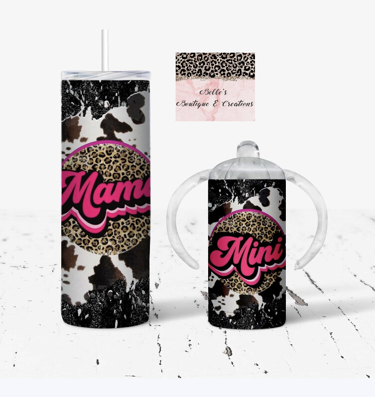 Mama and Mini Tumbler and Sippy Cup Set