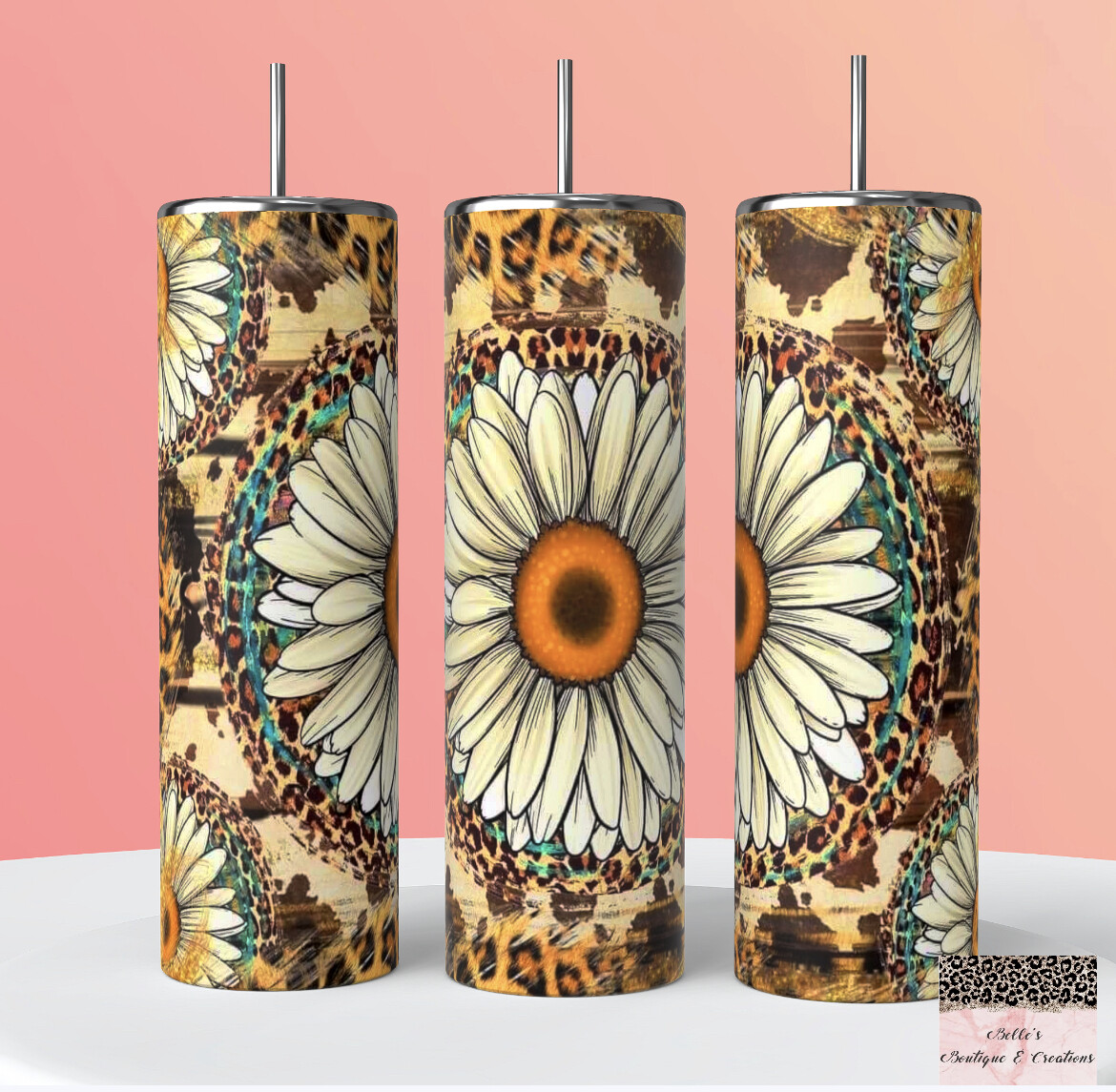 Country Western Flower Tumbler