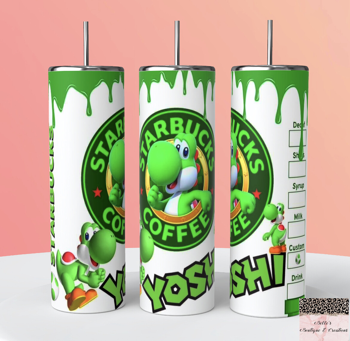 Mario Bros Yoshi Starbucks Tumbler