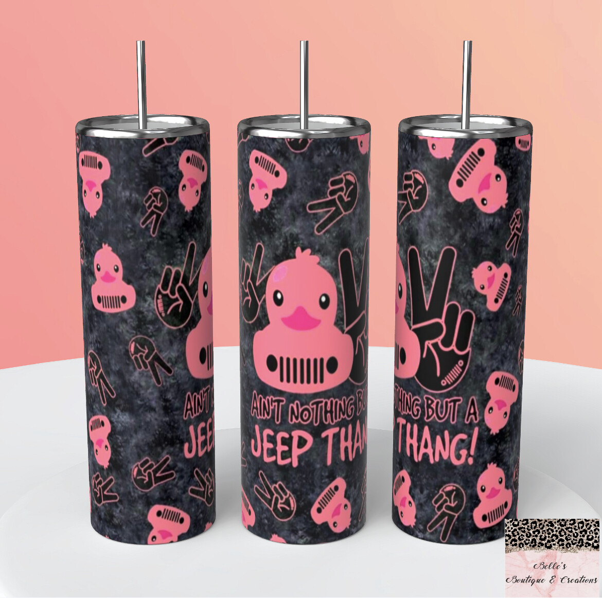 Jeep and Duck Tumbler