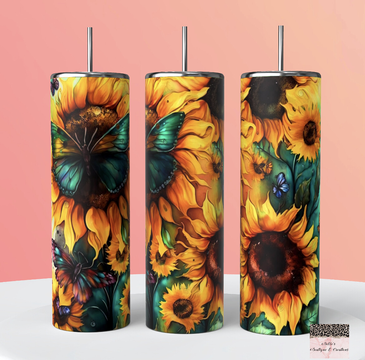 Sunflowers and Butterflies Tumbler