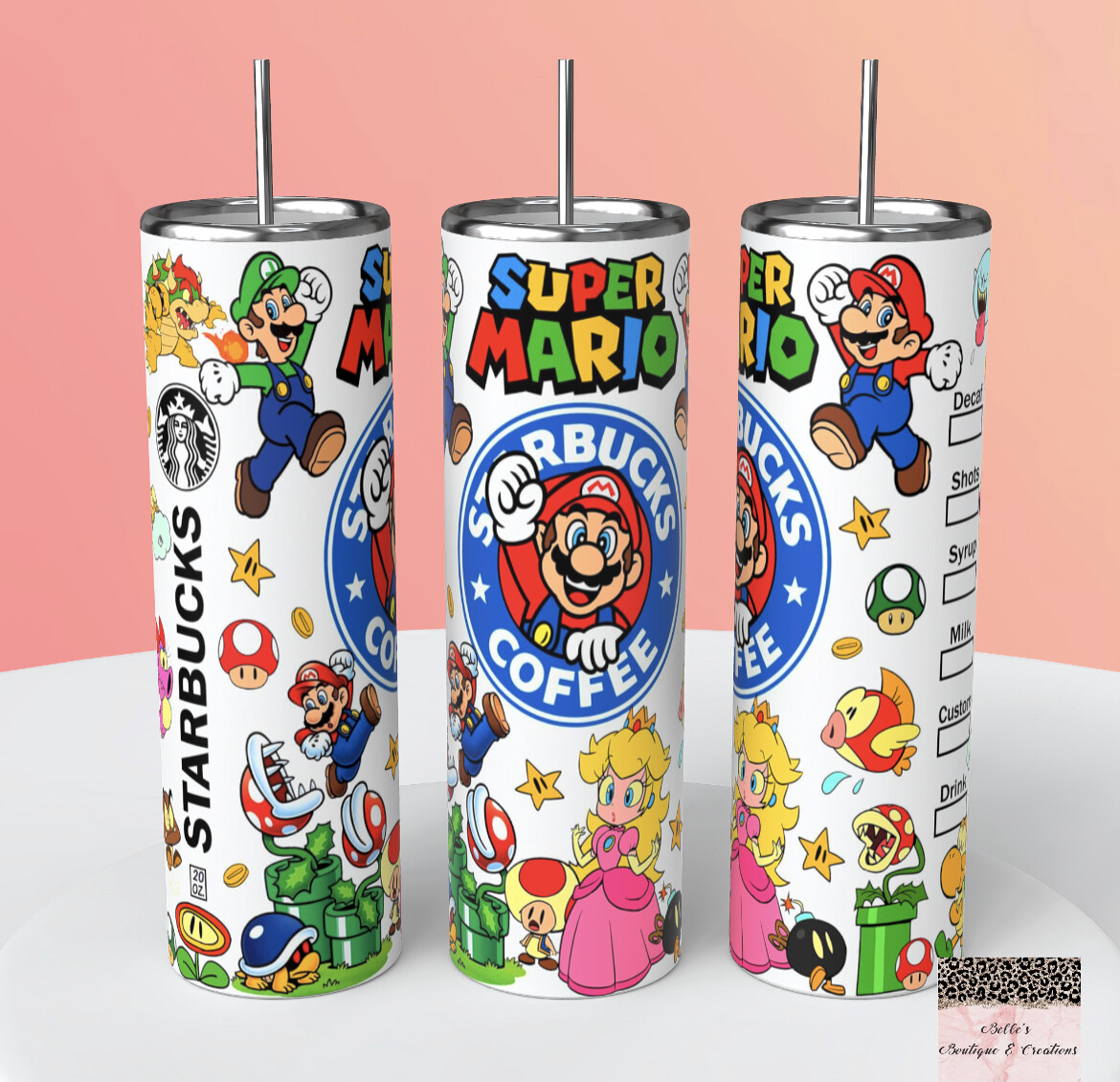 Super Mario Bros Starbucks Tumbler