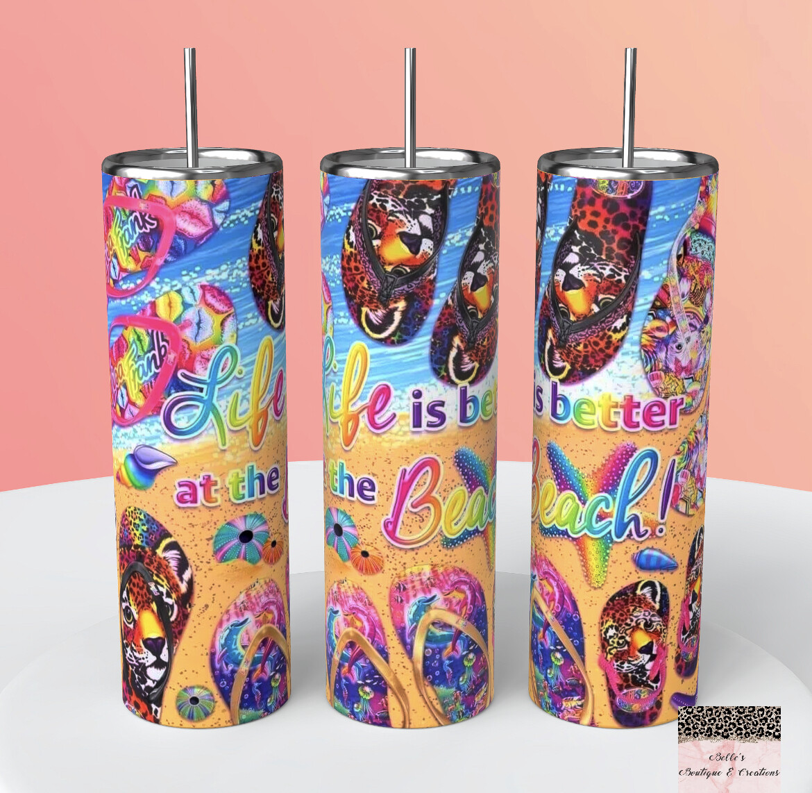 Lisa Frank Beach Tumbler