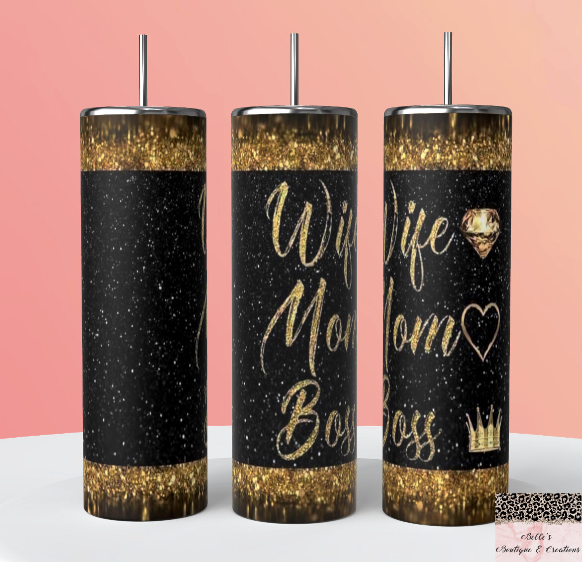 Wife Mom Boss Tumbler