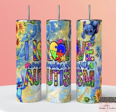 I Love Someone With Autism Tumbler