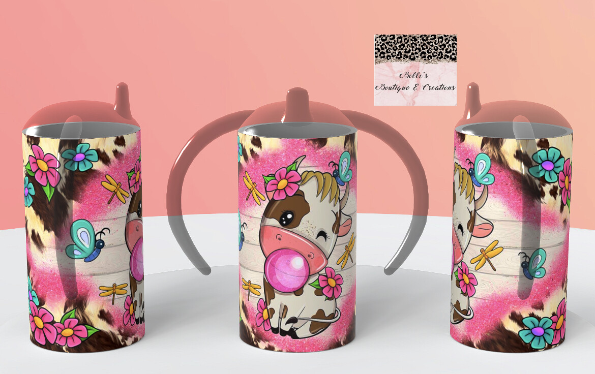 Highland Cow Sippy Cup/ Kids Tumbler