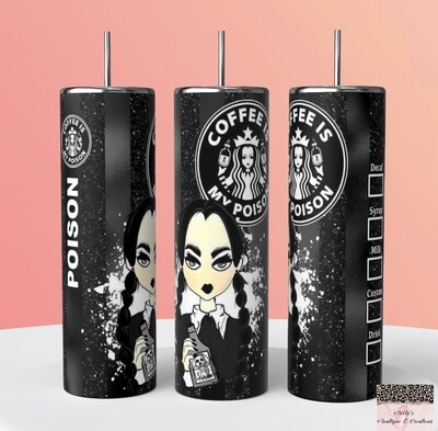 Wednesday Addams Starbucks Tumbler