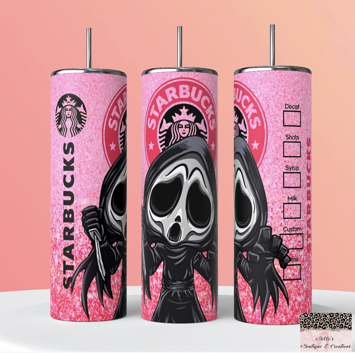 Ghostface Scream Starbucks Tumbler