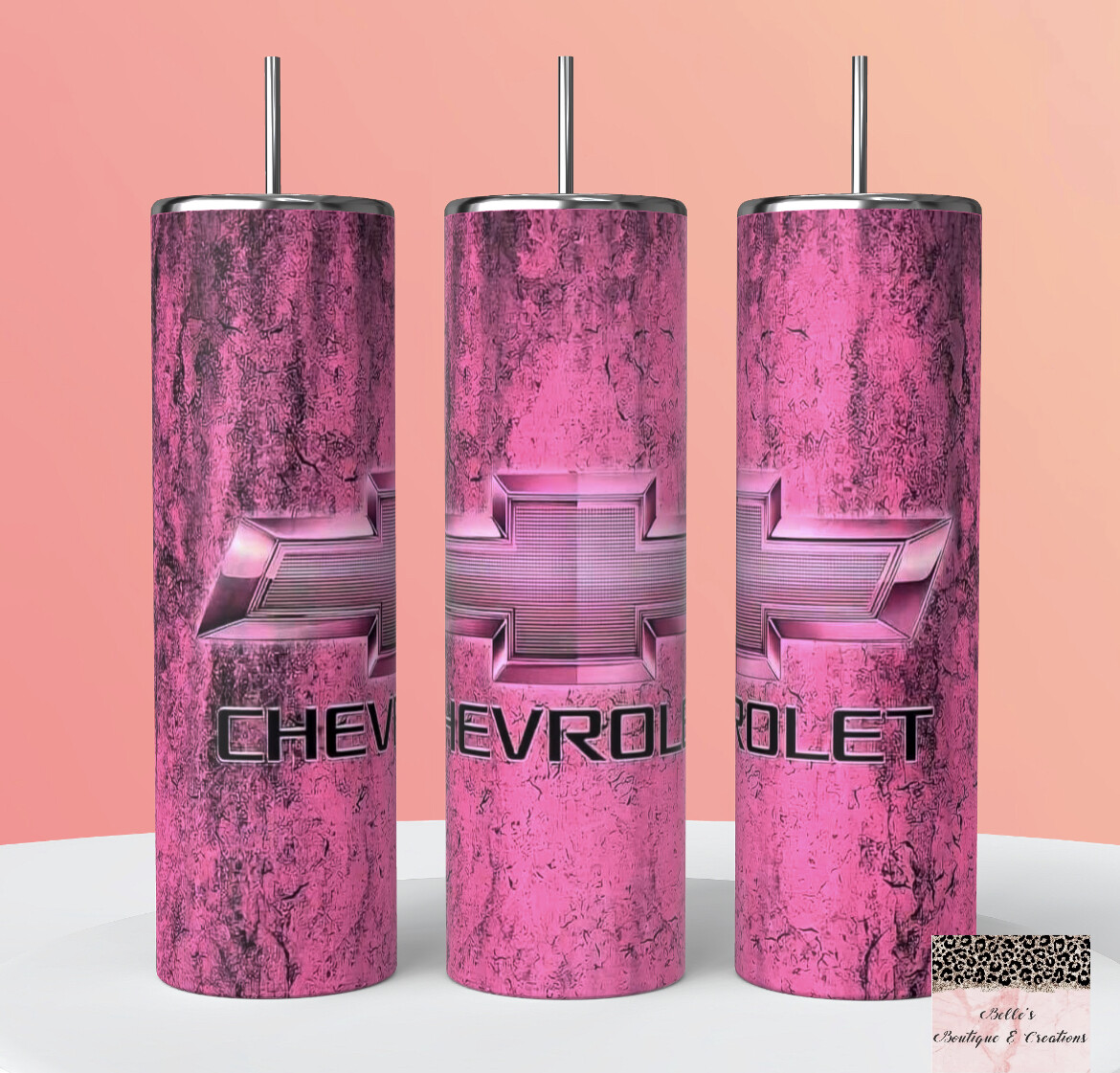 Pink Chevrolet Tumbler