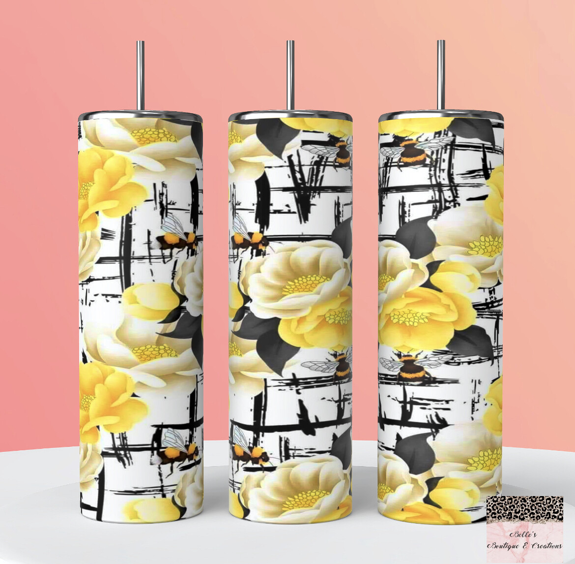 Bees and Flowers Tumbler