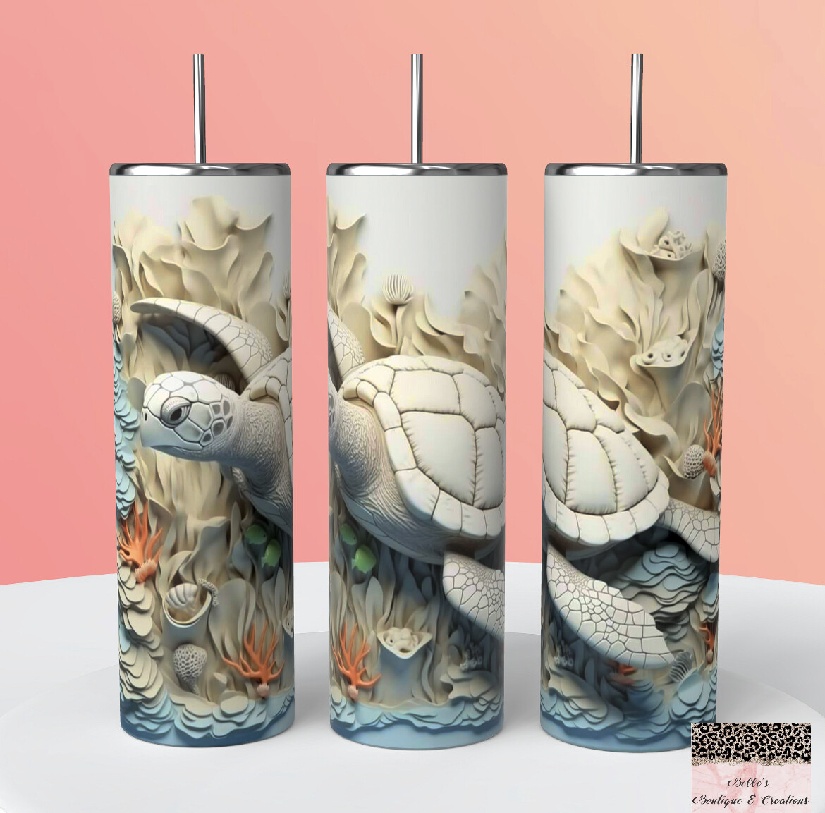 Sea Turtle 3D Tumbler