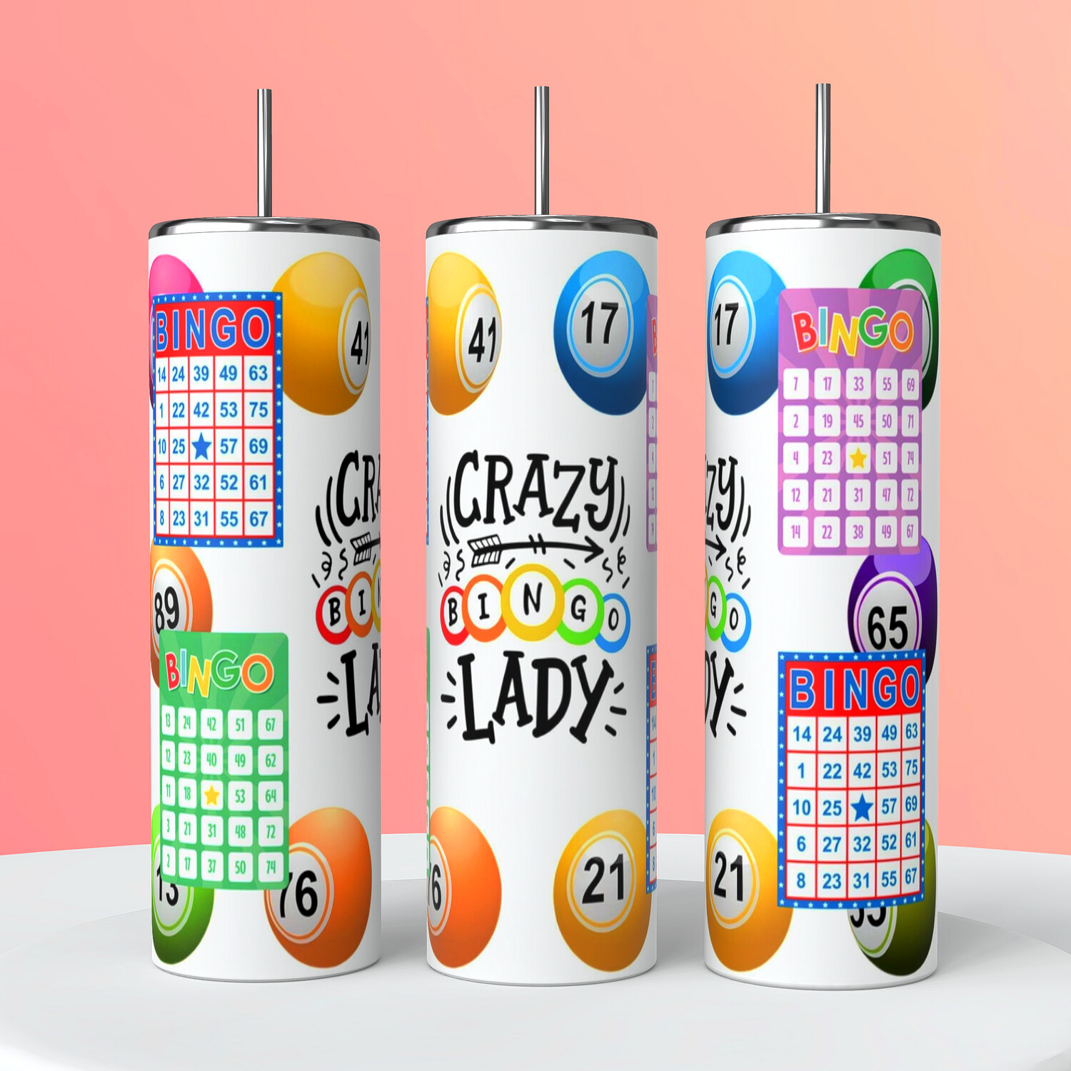 Crazy Bingo Lady Tumbler